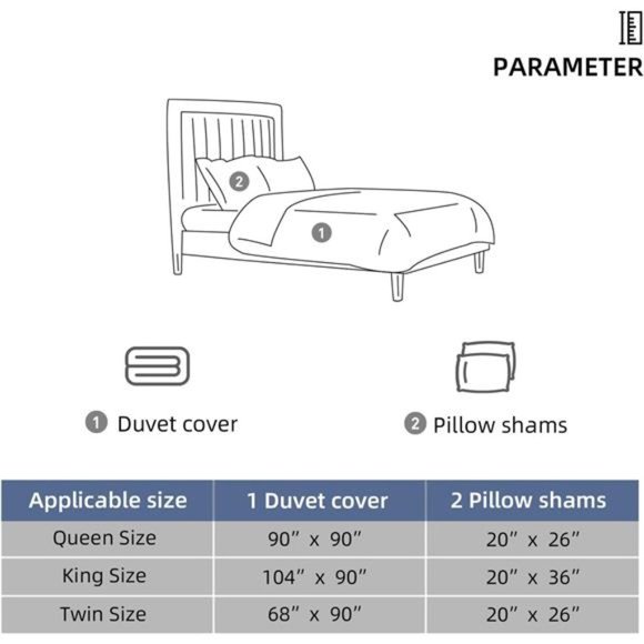Duvet Covers Queen Size - Ultra Soft and Breathable Bedding Comforter Cover Set - Picture 6 of 6